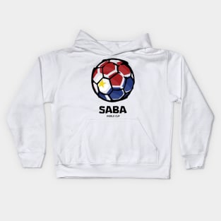 Saba Football Country Flag Kids Hoodie